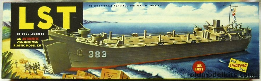 Lindberg 1/250 LST Landing Ship Tank, 702-198 plastic model kit